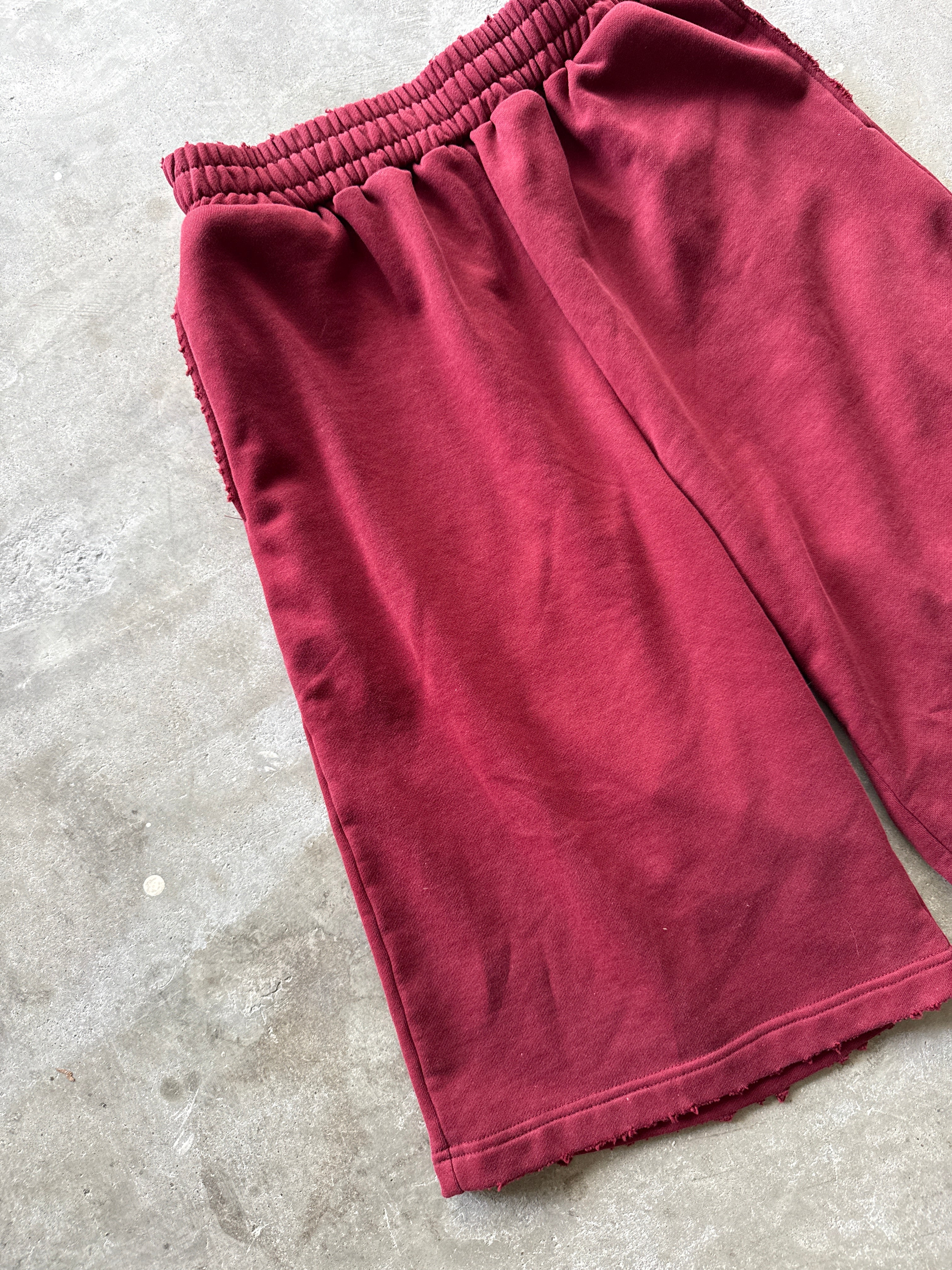 Faded Red 3/4 Shorts
