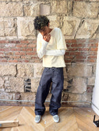 Slubbed Indigo Loose Fit Selvedge  Denim