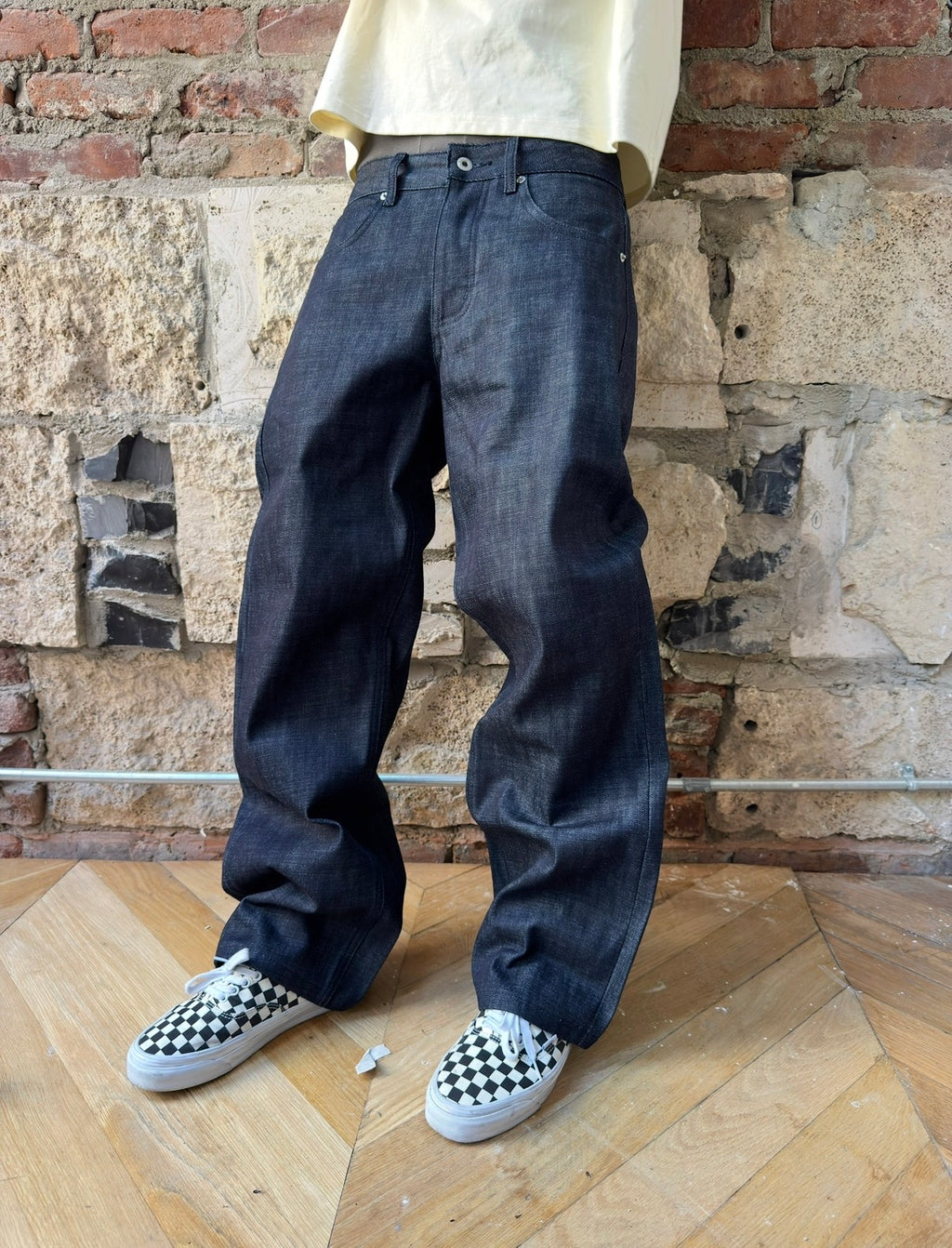Slubbed Indigo Loose Fit Selvedge  Denim