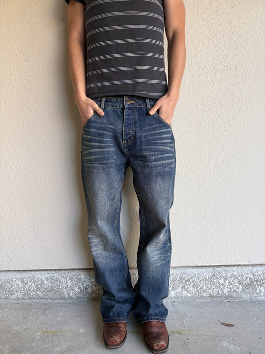Dark Blue Bootcut Denim