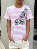 Pink Striped Mag Tee