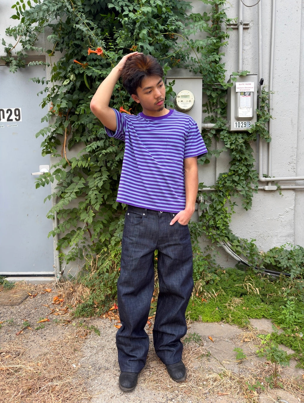 Purple Striped Tee