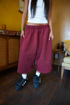 Faded Red 3/4 Shorts
