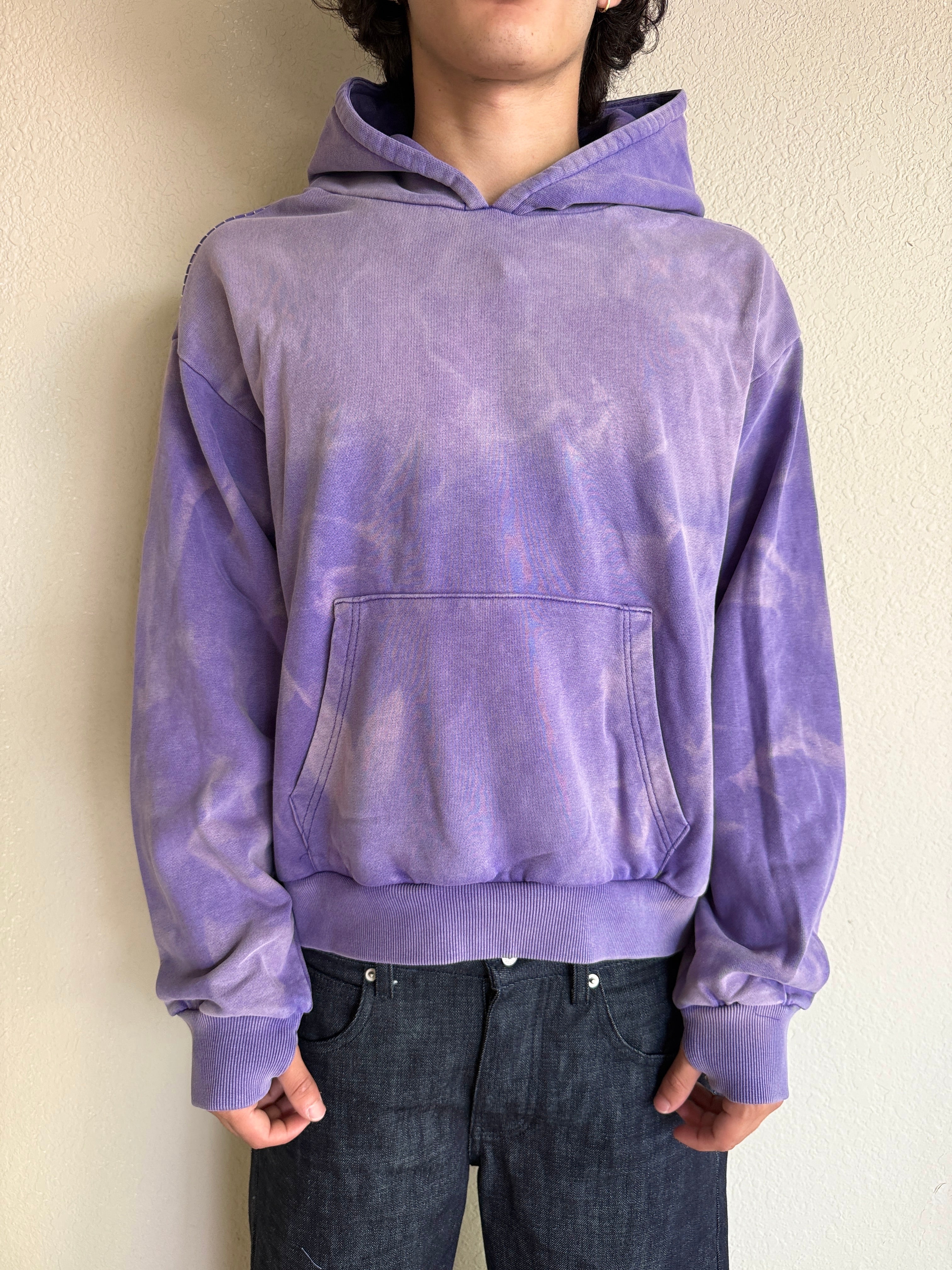 Non-Distressed Purple Sunfaded Hoodie