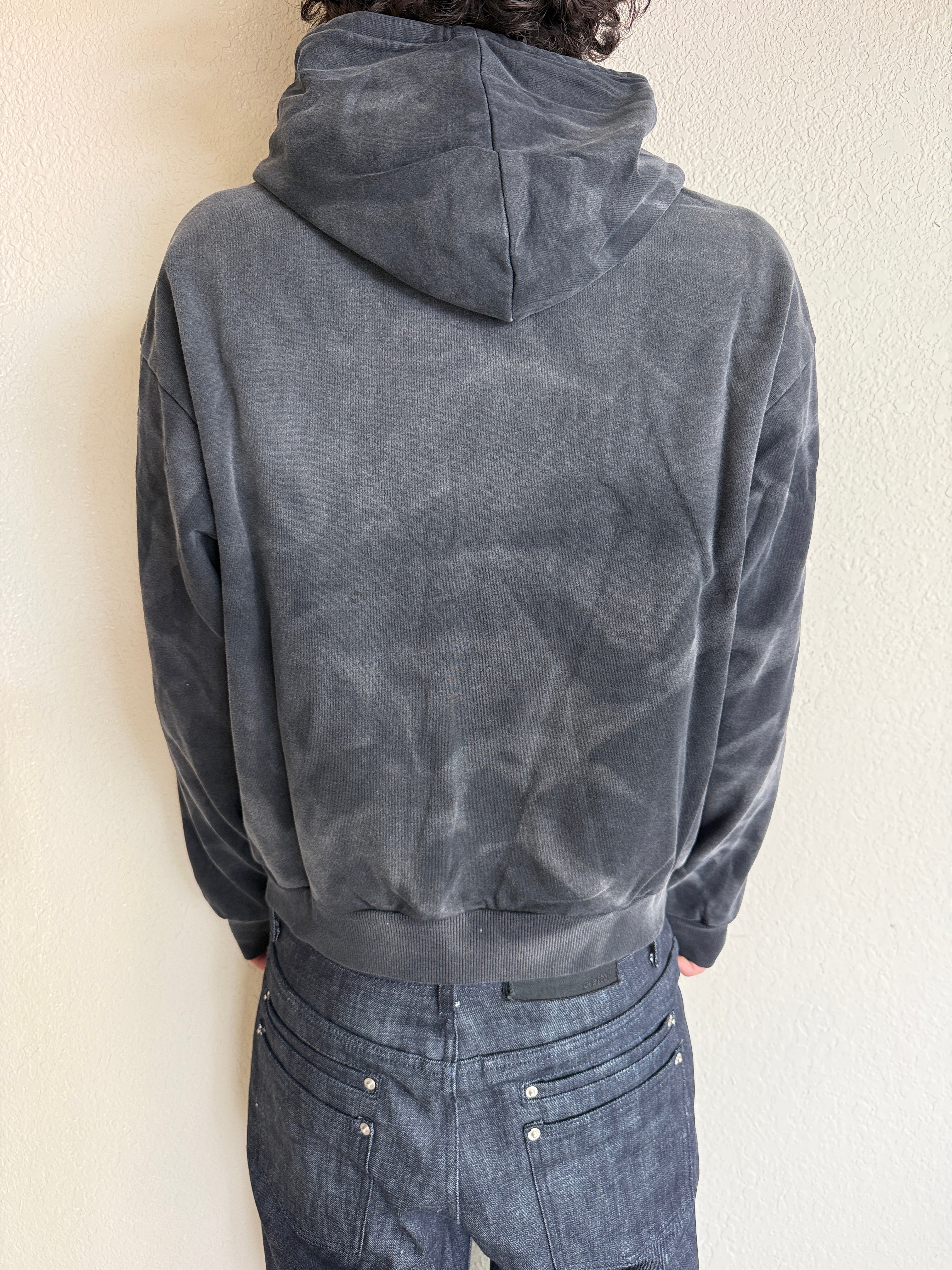 Non-Distressed Black Sunfaded Hoodie