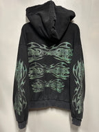 Distressed All-Over Logo Zipup