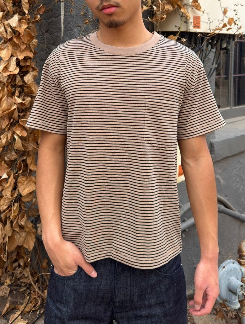 Beige Striped Tee