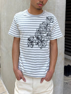 Grey Striped Mag Tee