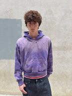 Distressed Purple Sunfaded Hoodie